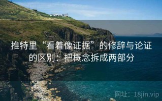 推特里“看着像证据”的修辞与论证的区别：把概念拆成两部分