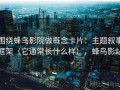 围绕蜂鸟影院做概念卡片：主题叙事框架（它通常长什么样），蜂鸟影站