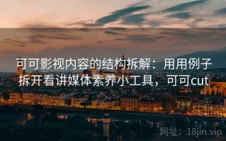 可可影视内容的结构拆解：用用例子拆开看讲媒体素养小工具，可可cut