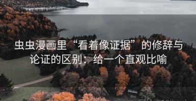虫虫漫画里“看着像证据”的修辞与论证的区别：给一个直观比喻
